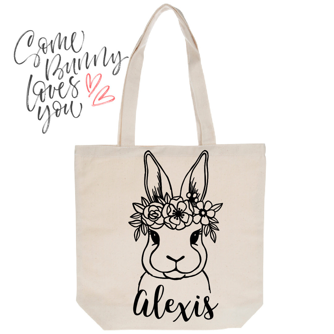 Personalized Stencil Tote Bag Craft Kit- Natural Canvas