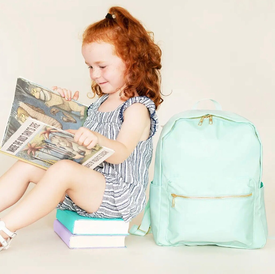 Mint Backpack with Patches