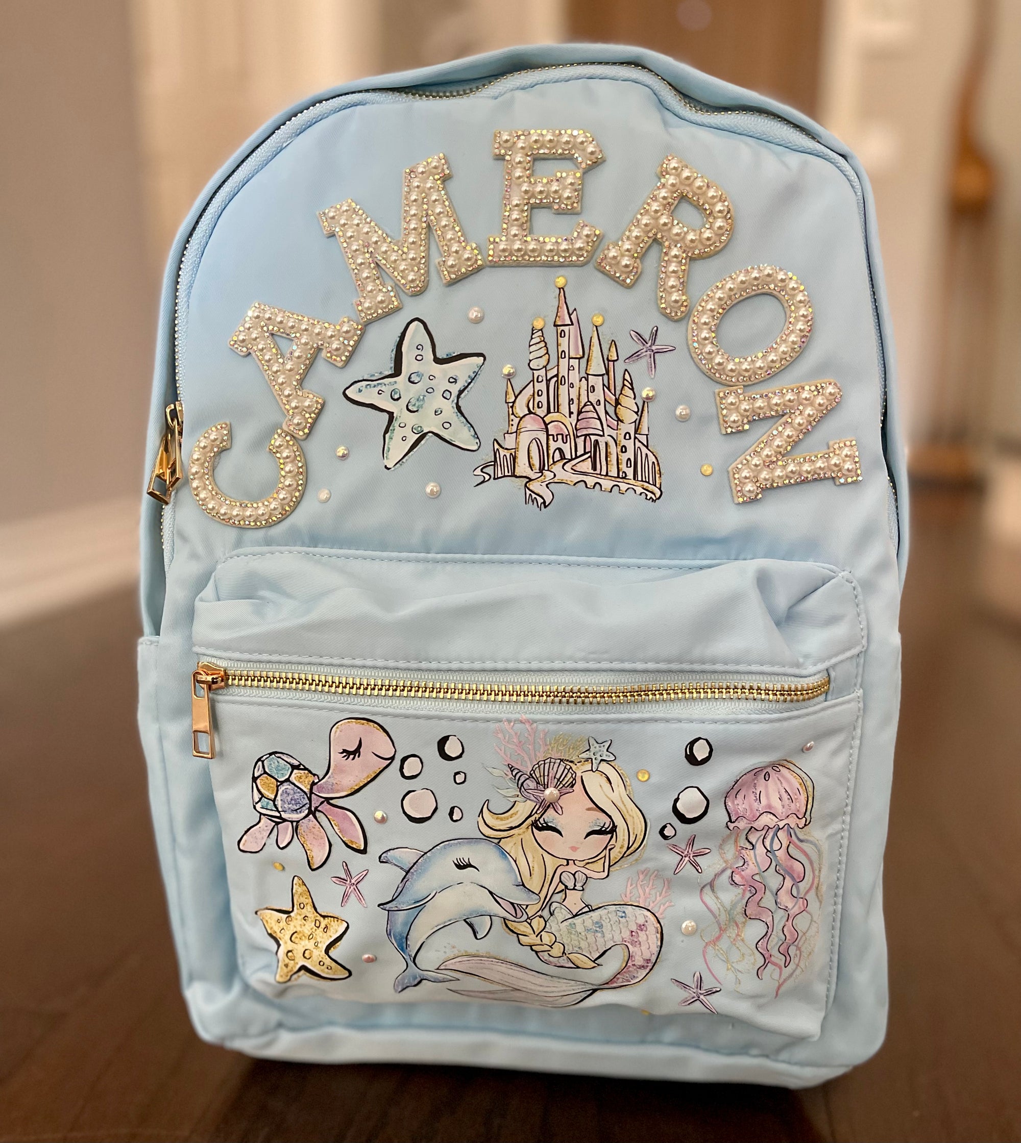 Mermaid sales initial backpack